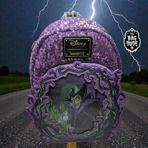 Loungefly Disney Sequin Maleficent Lenticular Mini Backpack